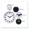 Metro Wall Clock, 9" Diameter, White Case, 1 Aa (Sold Separately)