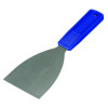 Putty Knife, 3" Wide, Stainless Steel Blade, Blue Polypropylene Handle