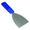Putty Knife, 3" Wide, Stainless Steel Blade, Blue Polypropylene Handle