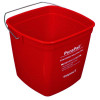 Purapail Sanitizing Bucket, 6 Qt, Polyethylene, Red