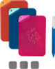 Versanotes Starter Pack Reusable Notes, 4 x 6, Three Assorted Color Notes Plus Pen