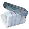 Cd/Dvd Storage Case, Holds 150 Discs, Clear/Smoke