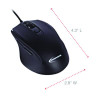 Full-Size Wired Optical Mouse, Usb 2.0, Right Hand Use, Black