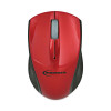 Mini Wireless Optical Mouse, 2.4 Ghz Frequency/30 Ft Wireless Range, Left/Right Hand Use, Red/Black