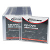 Cd/Dvd Slim Jewel Cases, Clear/Black, 50/Pack