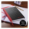 Hardcover Casebound Notebooks, Scribzee Compatible, 1-Subject, Wide/Legal Rule, Black/Red Cover, (96) 11.75 x 8.25 Sheets