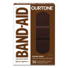 Ourtone Adhesive Bandages, Br65, 2.25 x 0.63; 3 x 0.75; 3 x 1, Deep Brown, 30/Pack