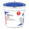 Critical Clean Wipers For Bleach, Disinfectants, Sanitizers Wettask Customizable Wet Wiping System, w/Bucket,140/Roll, 6/Ct