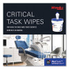 Critical Clean Wipers For Bleach, Disinfectants, Sanitizers Wettask Customizable Wet Wiping System, w/Bucket,140/Roll, 6/Ct