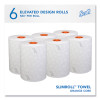 Slimroll Towels, 1-Ply, 8" x 580 Ft, White/Orange Core, 6 Roll/Carton
