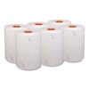 Slimroll Towels, 1-Ply, 8" x 580 Ft, White/Orange Core, 6 Roll/Carton