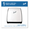 Slimroll Manual Towel Dispenser, 12.65 x 13.02 x 7.18, White