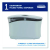 Countertop Folded Towel Dispenser, 13.3 x 5.2 x 9, Gray