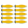 Safety Cutter, 5.75" Plastic Handle, Yellow, 10/Pack