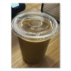 Pet Lids, No Hole Flat Lid, 12 Oz To 24 Oz Cold Cups, Plastic, Clear, 1,000/Carton
