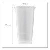 Polypro (Pp) Cups, 32 Oz, Plastic, Translucent, 600/Carton
