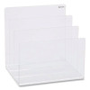 Clear Acrylic Desk File, 3 Sections, Letter To Legal Size Files, 8" x 6.5" x 7.6", Clear
