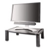 Single-Level Monitor Stand, 17" X 13.25" X 3" To 6.5", Black, Supports 50 Lbs