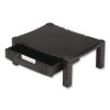 Monitor Stand With Drawer, 17" X 13.25" X 3" To 6.5", Black, Supports 50 Lbs