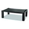 Wide Deluxe Two-Level Monitor Stand, 20" X 13.25" X 3" To 6.5", Black, Supports 50 Lbs