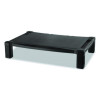 Wide Deluxe Two-Level Monitor Stand, 20" X 13.25" X 3" To 6.5", Black, Supports 50 Lbs