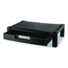 Wide Deluxe Two-Level Monitor Stand With Drawer, 20" X 13.25" X 3" To 6.5", Black, Supports 50 Lbs