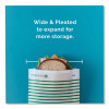 Paper Sandwich Bag, Xl Sandwich, 7.1" x 2" x 9.4", Green Stripes/White, 50/Box