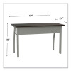 Trento Line Rectangular Desk, 47.25" X 23.63" X 29.5", Mocha/Gray
