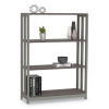 Trento Line Bookcase, Three-Shelf, 31.5w x 11.63d x 43.25h, Mocha