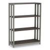 Trento Line Bookcase, Three-Shelf, 31.5w x 11.63d x 43.25h, Mocha