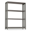 Trento Line Bookcase, Three-Shelf, 31.5w x 11.63d x 43.25h, Mocha