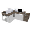 Trento Line Mobile Pedestal File, Left Or Right, 2-Drawers: Box/File, Legal/Letter, Mocha, 16.5" X 19.75" X 23.63"