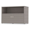 Urban Series Cabinet Credenza Pedestal With Lateral File, 35.25w x 15.25d x 23.75h, Ash
