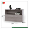 Urban Series Cabinet Credenza Pedestal With Lateral File, 35.25w x 15.25d x 23.75h, Ash