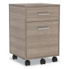 Urban Mobile File Pedestal, Left Or Right, 2-Drawers: Box/File, Legal/a4, Natural Walnut, 16" X 15.25" X 23.75"