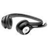 H390 Binaural Over The Head Usb Headset With Noise-Canceling Microphone, Black