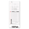 Time Clock Cards For Lathem Time 7000e/7500e, Two Sides, 3.38 X 8.78, 100/Pack