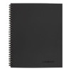 Wirebound Business Notebook, 1-Subject, Wide/Legal Rule, Black Linen Cover, (80) 11 x 8.5 Sheets