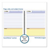 Wirebound Guided Business Notebook, Quicknotes List-Management Format, Dark Gray Linen Cover, (80) 11 x 8.5 Sheets