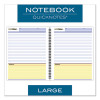 Wirebound Guided Business Notebook, Quicknotes List-Management Format, Dark Gray Linen Cover, (80) 11 x 8.5 Sheets