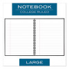 Hardbound Notebook With Pocket, 1-Subject, Wide/Legal Rule, Black Cover, (96) 11 x 8.5 Sheets