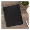 Hardbound Notebook With Pocket, 1-Subject, Wide/Legal Rule, Black Cover, (96) 11 x 8.5 Sheets