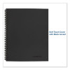 Wirebound Business Notebook, 1-Subject, Wide/Legal Rule, Black Linen Cover, (80) 9.5 x 6.63 Sheets
