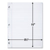 Reinforced Recycled Filler Paper Plus Study App, 3-Hole, 8.5 x 11, College Rule, 80/Pack