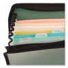 Expanding File, 7.5" Expansion, 7 Sections, Zipper Closure, Letter Size, Randomly Assorted Colors
