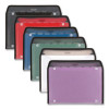 Expanding File, 7.5" Expansion, 7 Sections, Zipper Closure, Letter Size, Randomly Assorted Colors