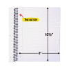 Wirebound Notebook, 1-Subject, Wide/Legal Rule, Assorted Cover Colors, (100) 10.5 x 8 Sheets, 6/Pack