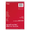 Spell-Write Wirebound Steno Pad, Randomly Assorted Cover Colors, Gregg Rule, (80) White 6 x 9 Sheets