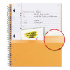 Wirebound Notebook, 1-Subject, Wide/Legal Rule, Red Cover, (100) 10.5 x 8 Sheets