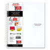 Wirebound Notebook With Two Pockets, 1-Subject, Wide/Legal Rule, Randomly Assorted Cover Color, (100) 10.5 x 8 Sheets